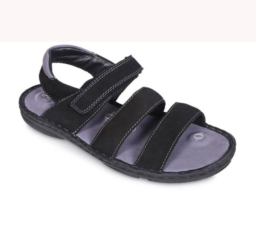 Dr. Mauch Men's Black Leather Sandal

