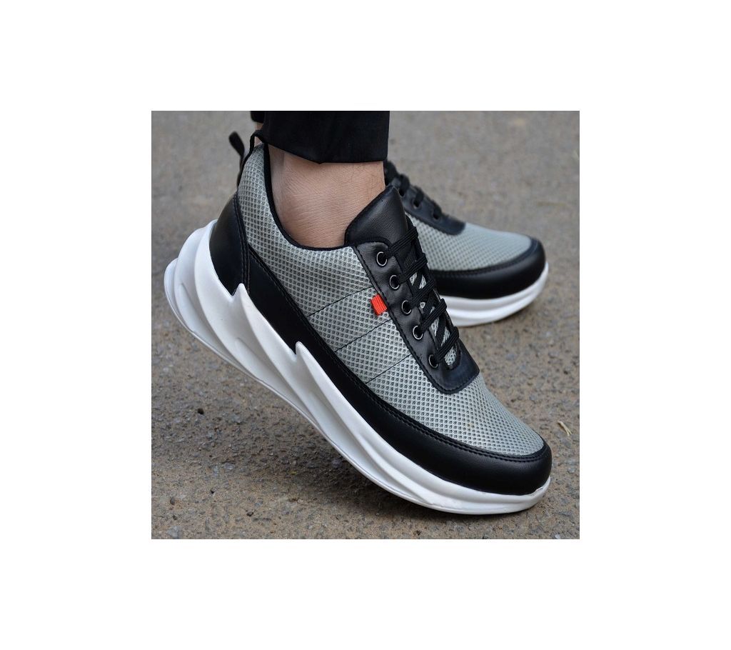 Sport Sneaker Shoes Men -Gray Mesh