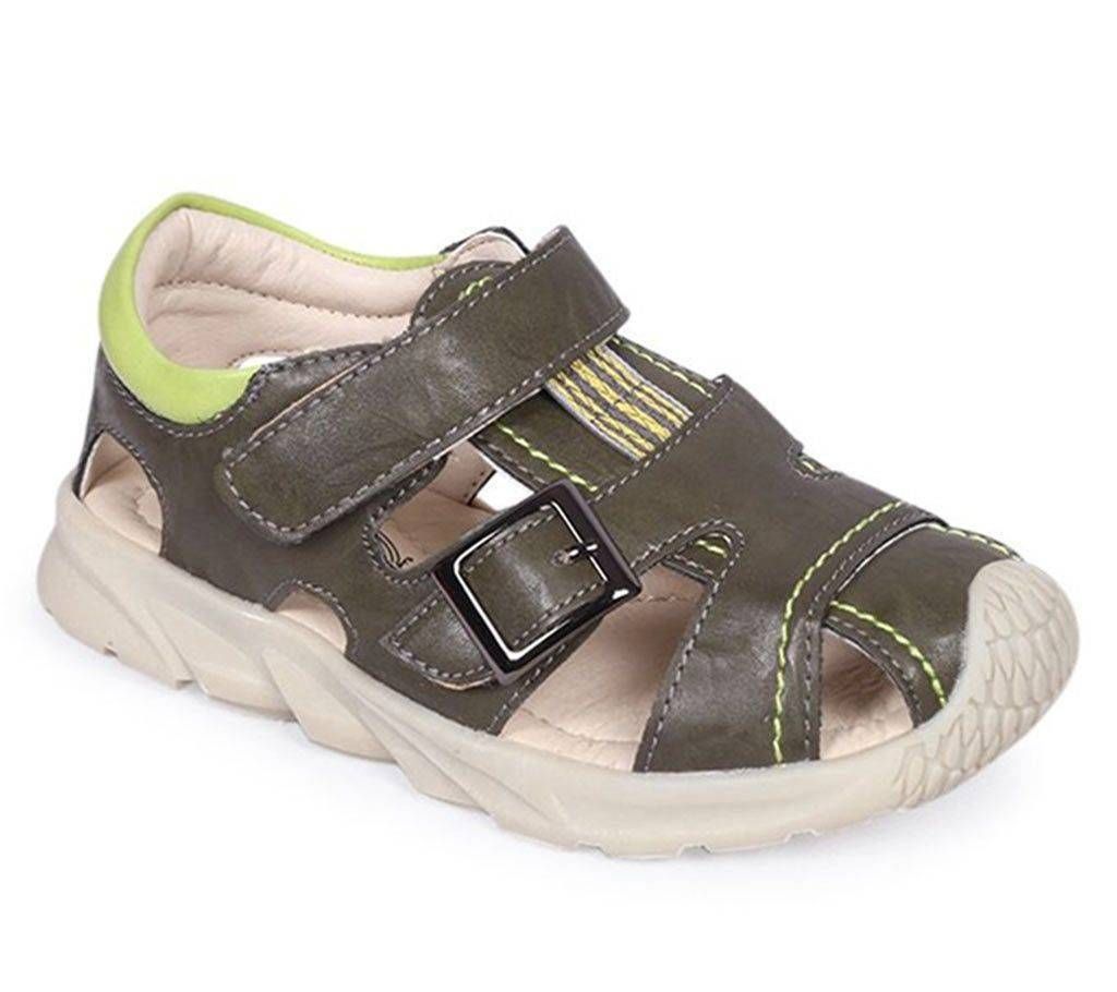 Twinkler Green Smooth Leather Junior Boy's Sandal Shoe