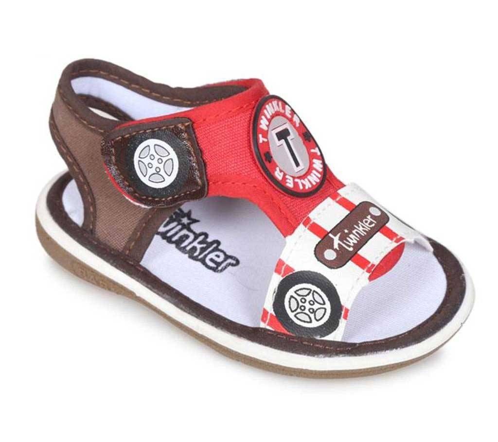 Twinkler Red Fabric Infant Boy's Sandal