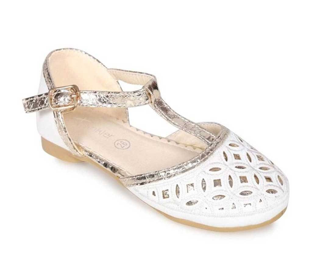 Twinkler Off White Leather Junior Girl's Sandal