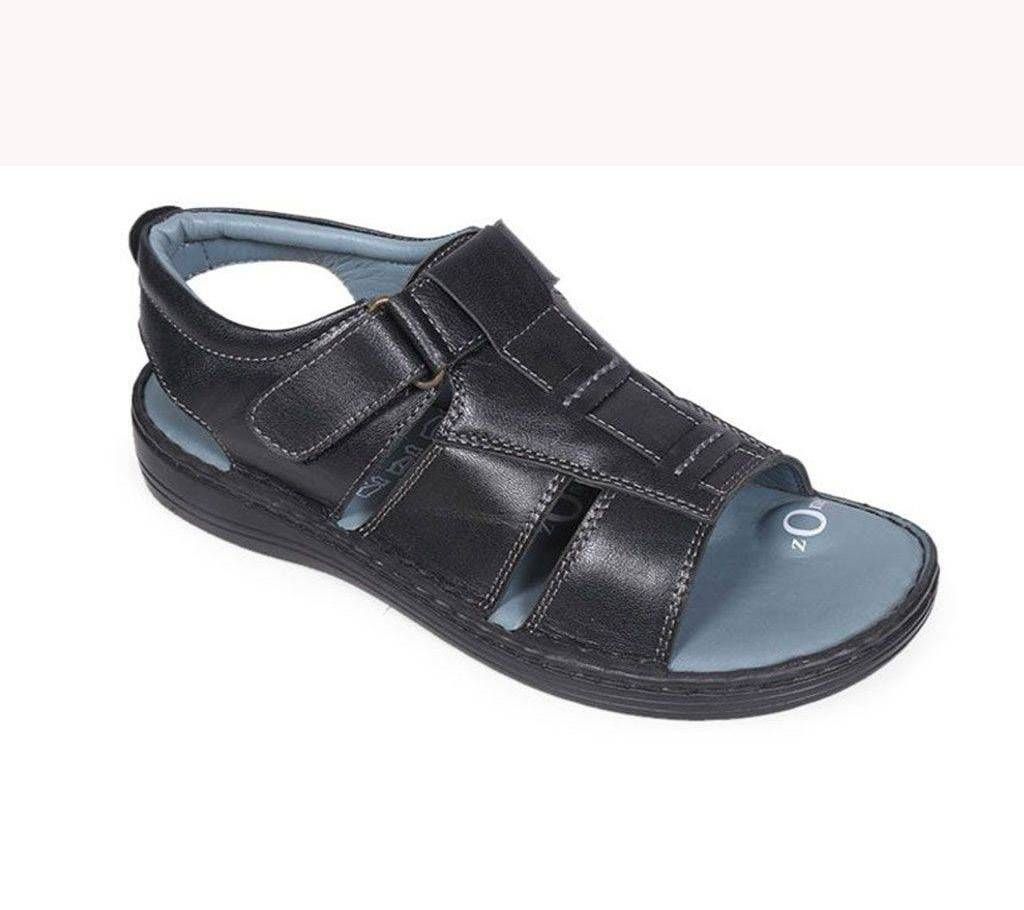 Dr. Mauch Men's Black Suede Leather Sandal

