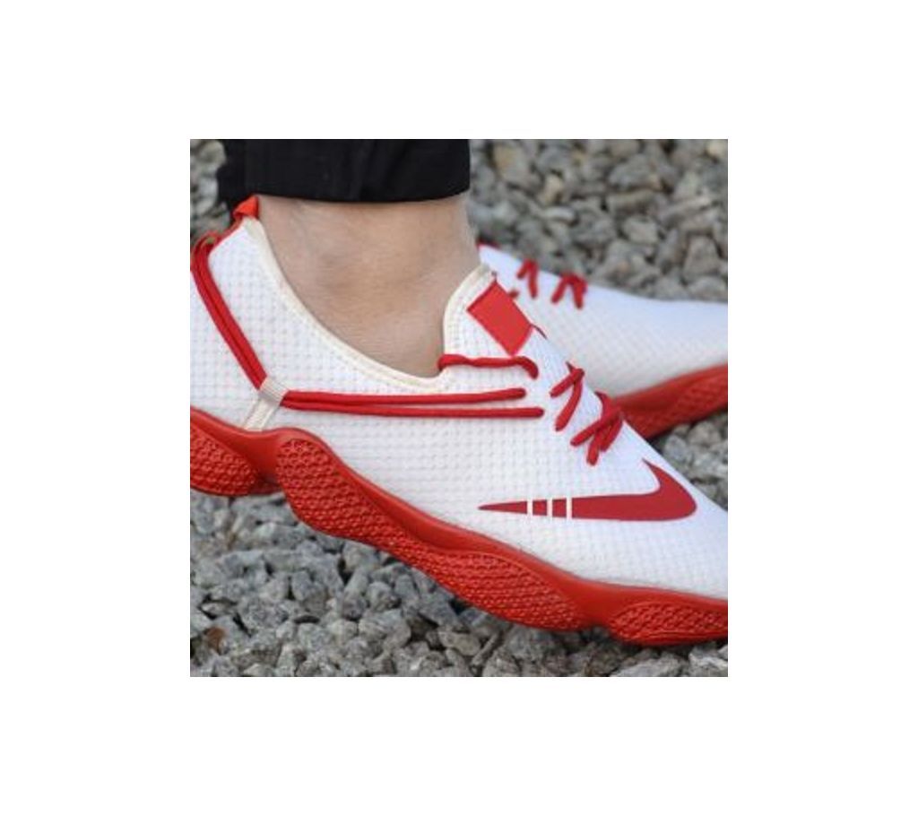 White Mesh Men Sport Sneaker Shoes