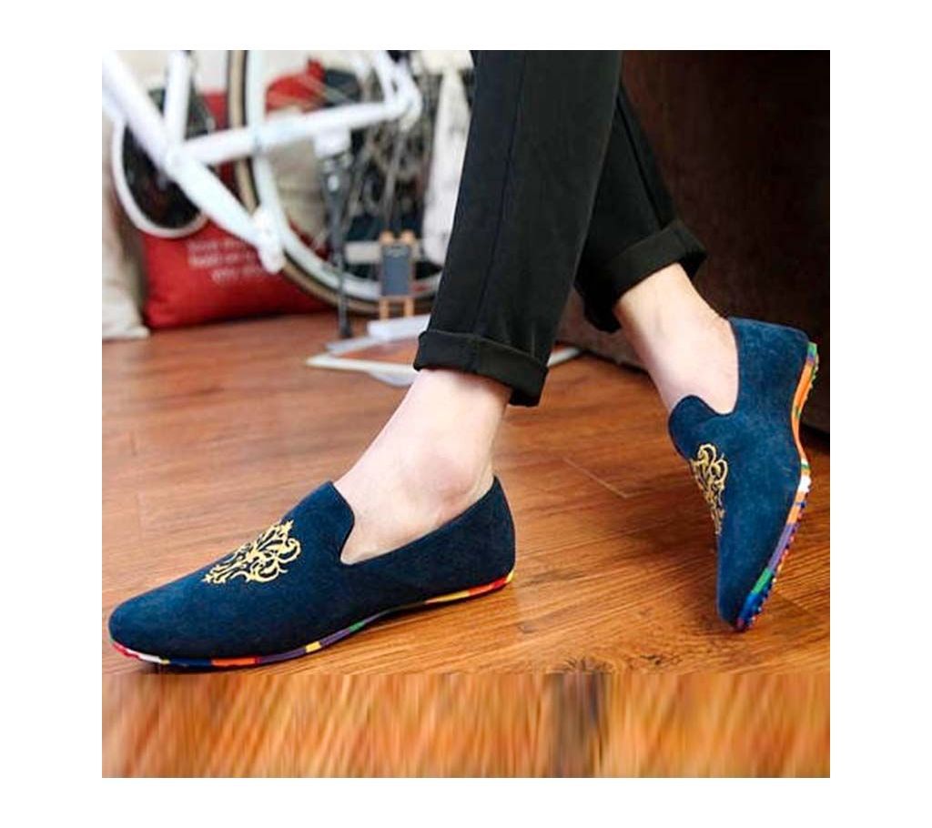 Menz Faux Leather Loafer - 551 - Dark Navy Blue