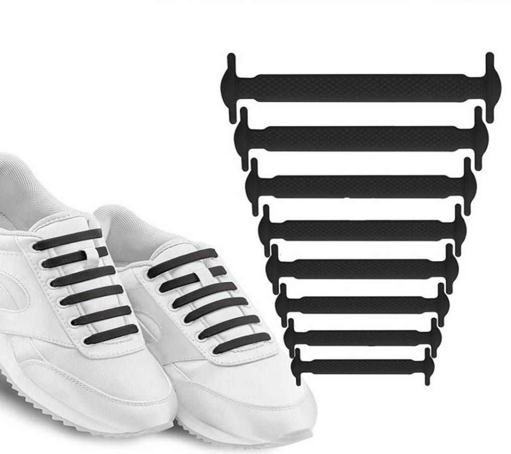 1 pair Easy No Tie Shoelaces Elastic Silicone