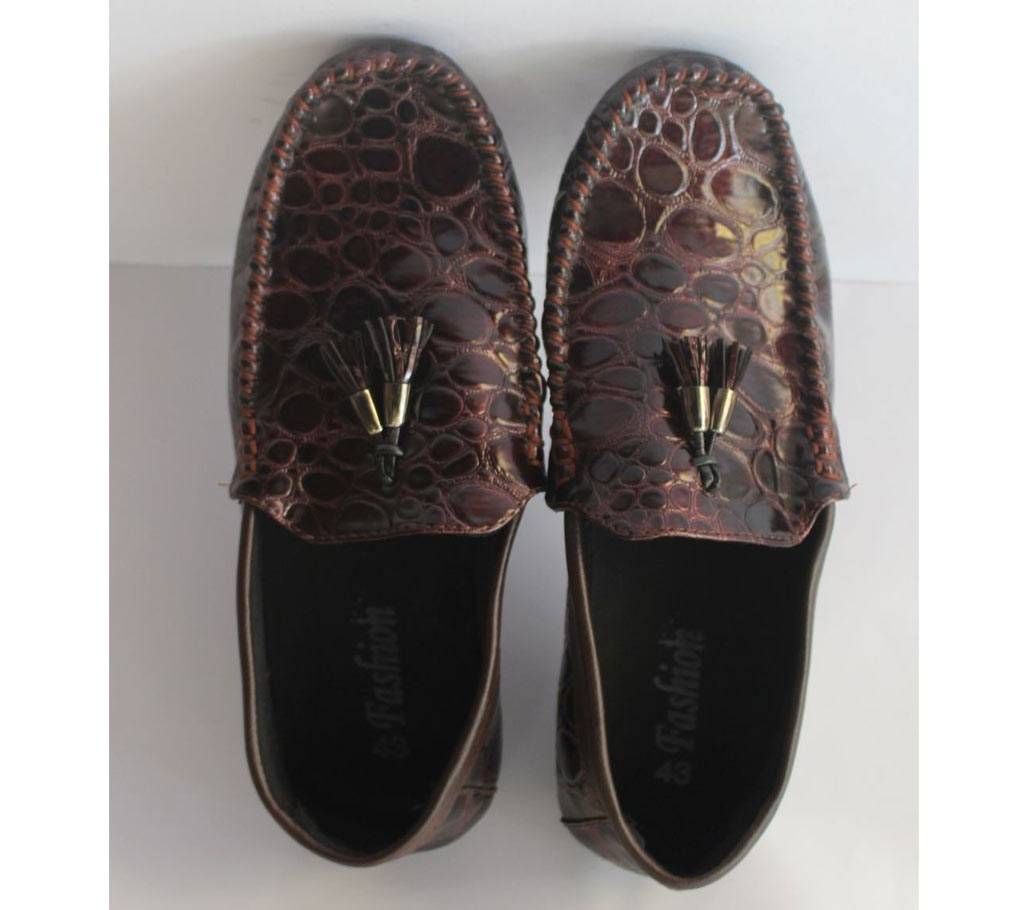 MAROON COLOR ARTIFICIAL LEATHER LOAFER FOR MEN