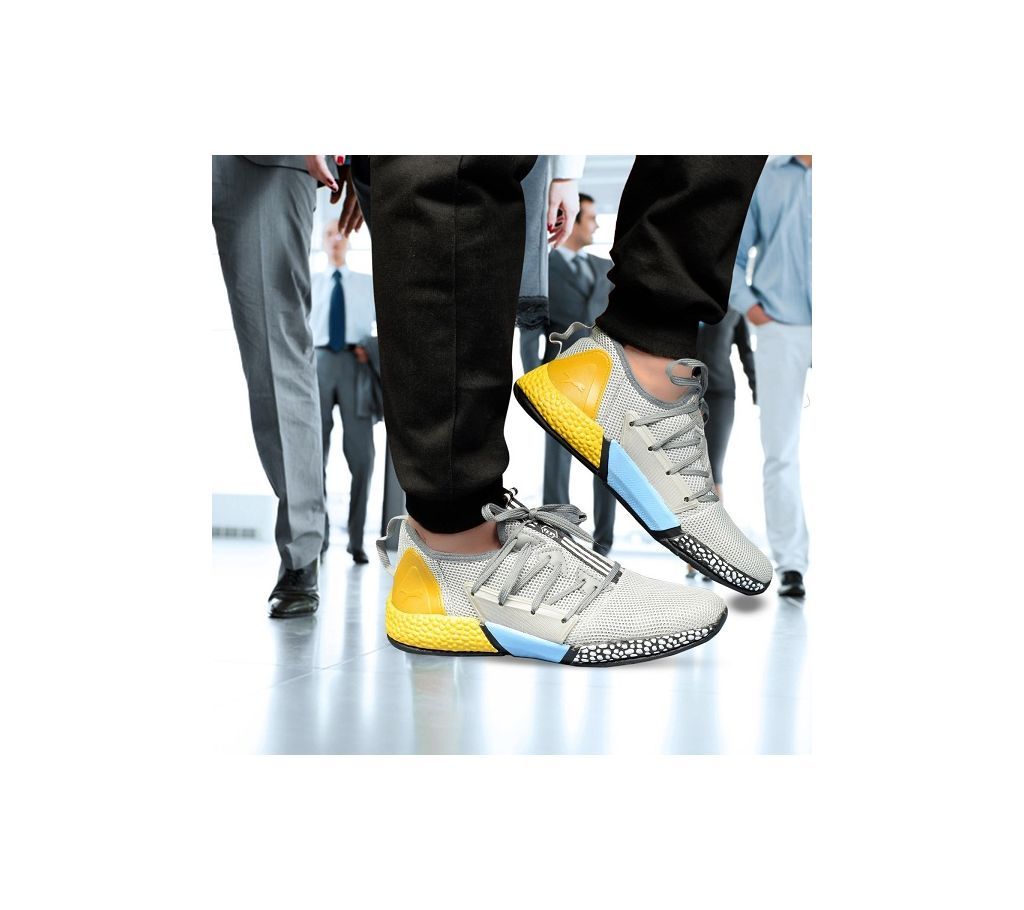 Sneaker Shoes Men Sport -Gray Mesh