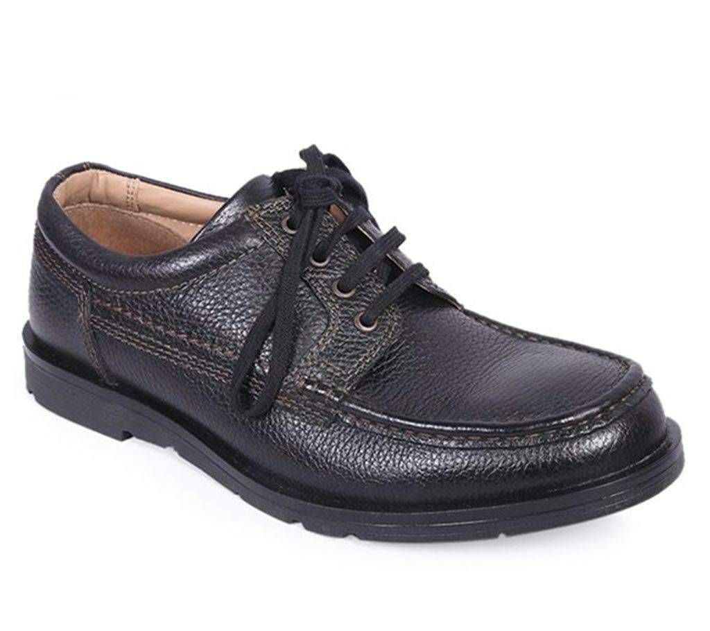 Apex Men's Black Soft Leather Formal Shoe

