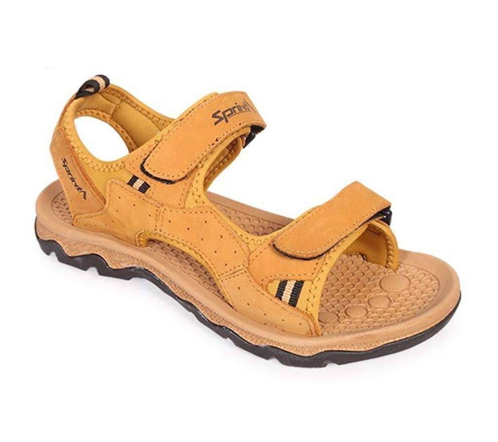 Sprint Beige Men's Leather Sandal