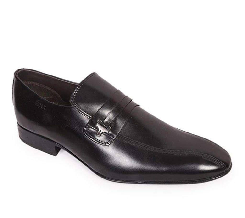 Apex Men's Black Smooth Leather Formal Shoe

