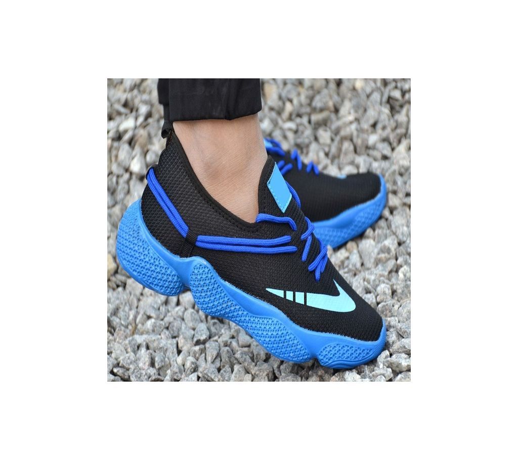 Sneaker Shoes Men Sport- Black Mesh