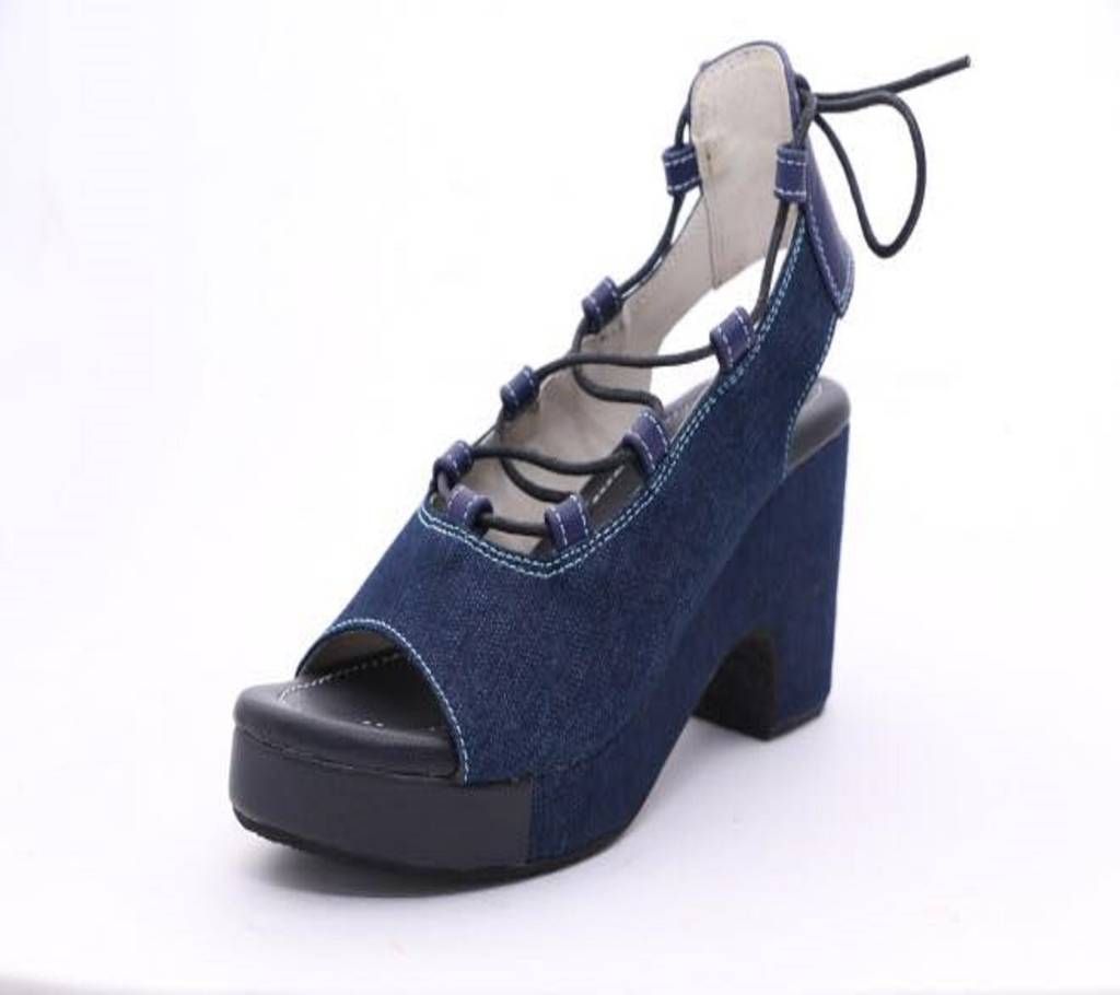 Ladies Shine Heeled Sandal