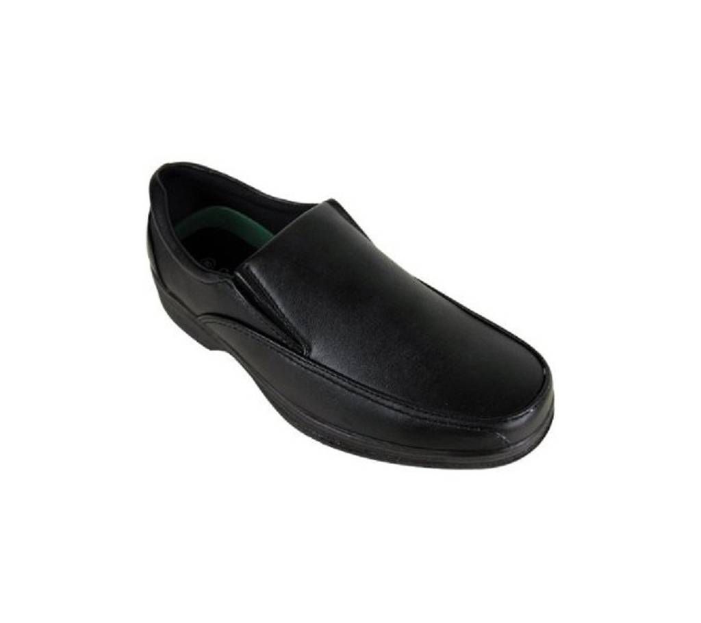Black Artificial Leather Shoes For Men