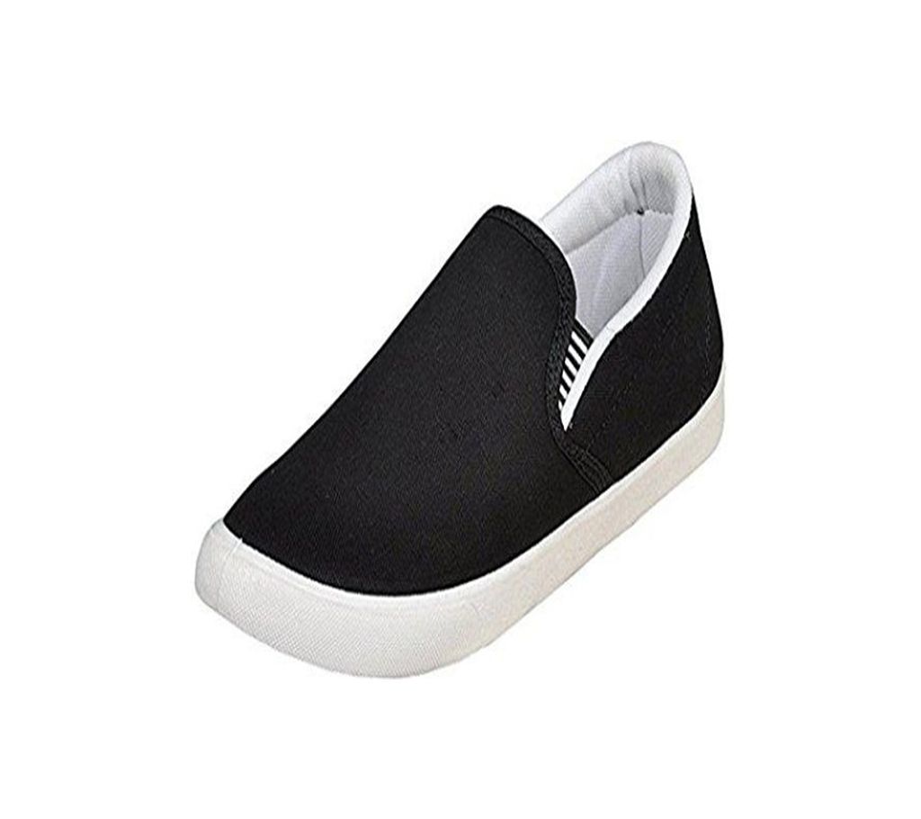 Fabric gents loafer shoe-Black 