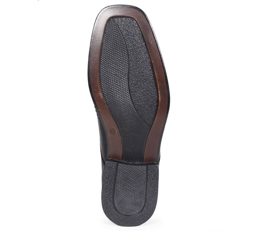 Apex Men's Black Leather Formal Shoe

