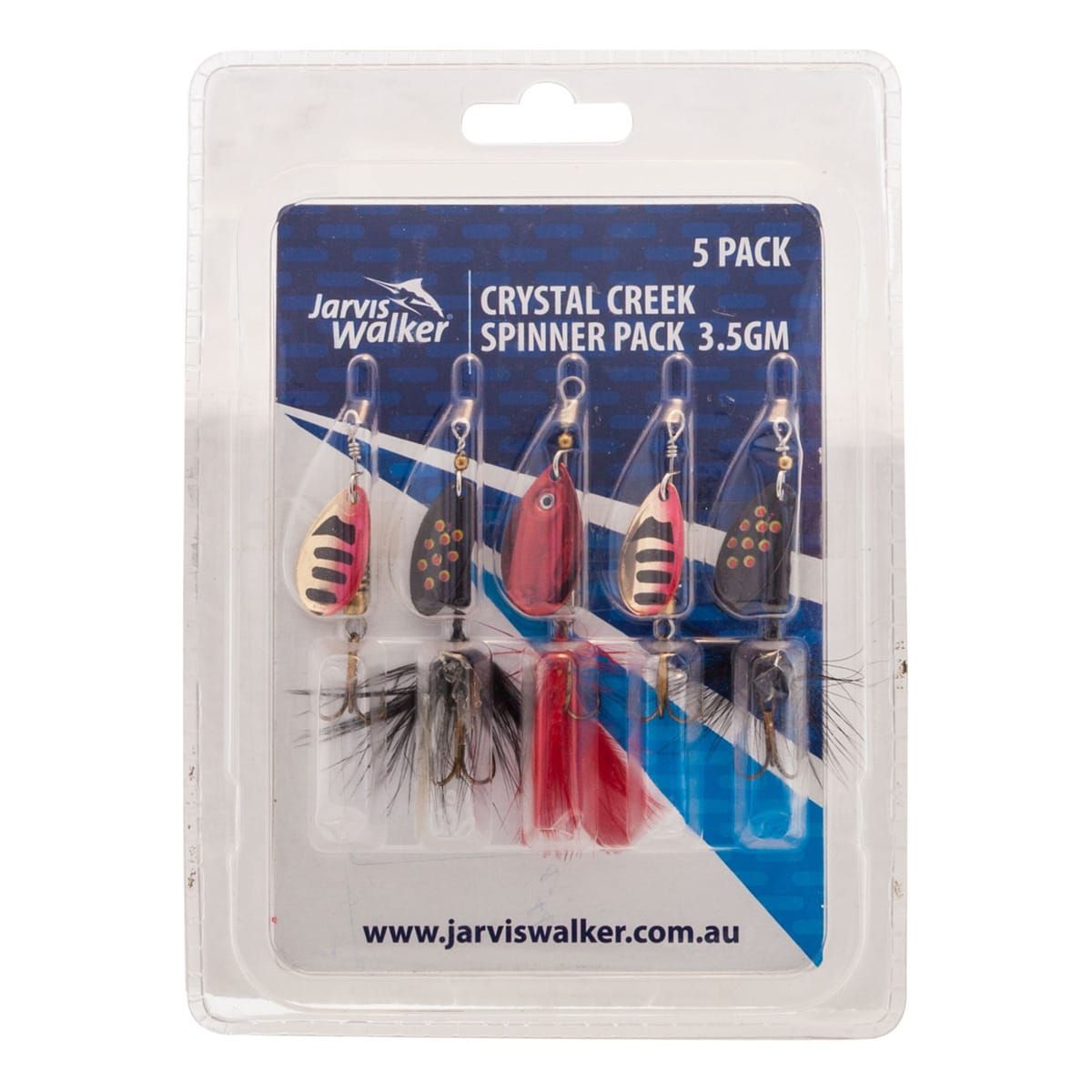 Jarvis Walker Crystal Creek Spinners - 3.5gm, Set of 5