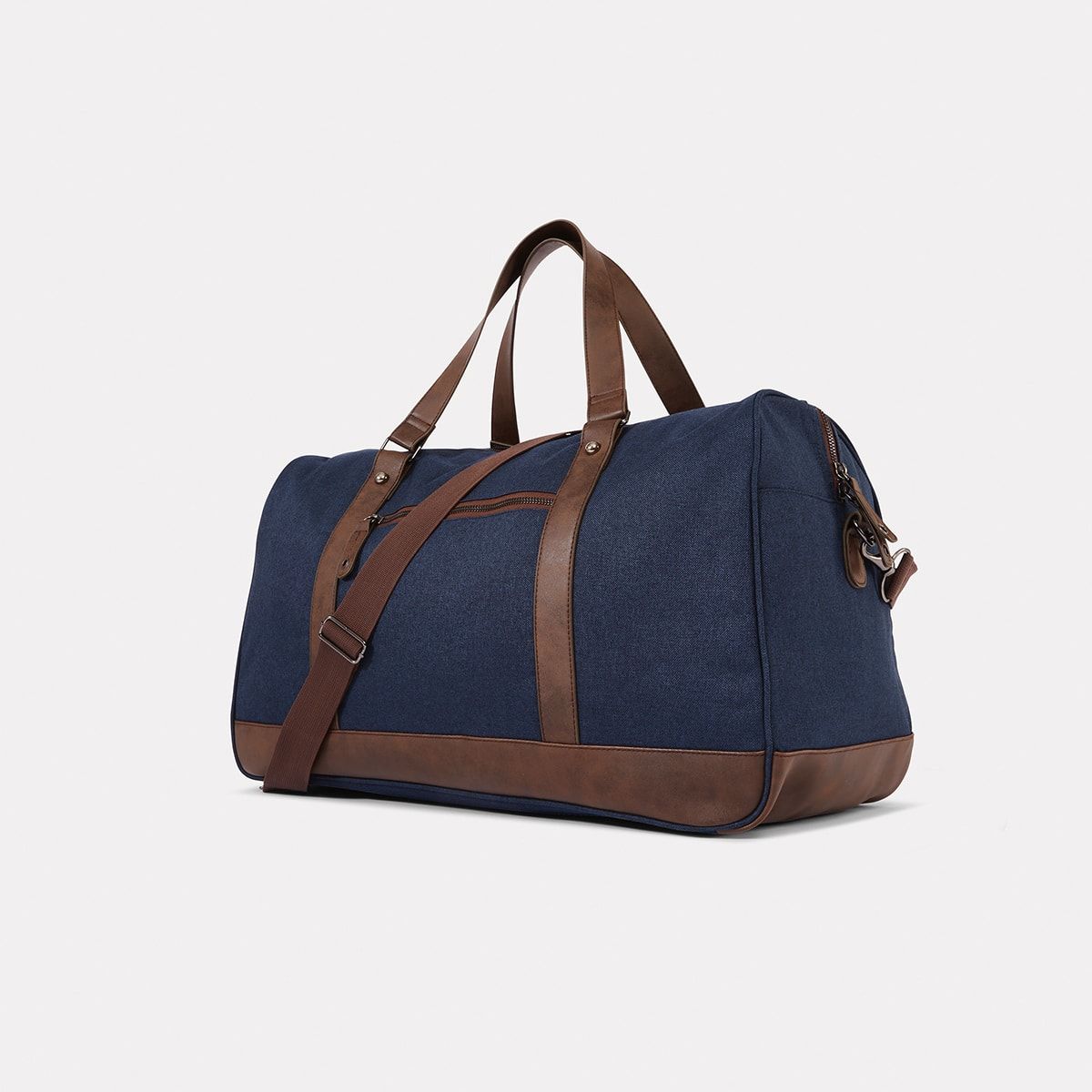 Fitzroy Duffle Navy Tan