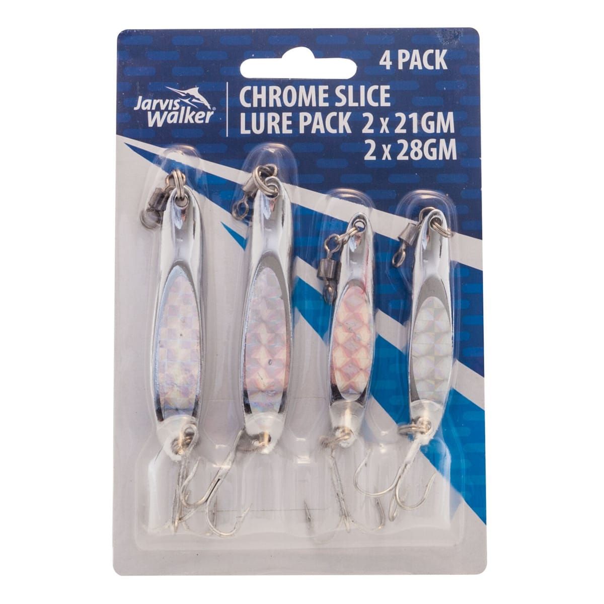 Jarvis Walker Chrome Slice Lures - Set of 4