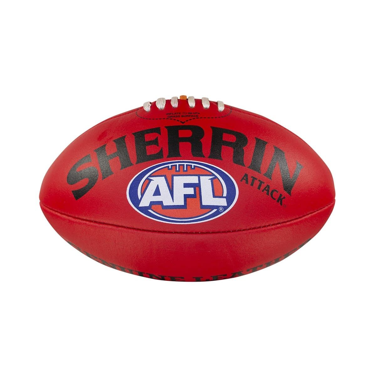 Sherrin AFL Attack Football - Size 5, Red