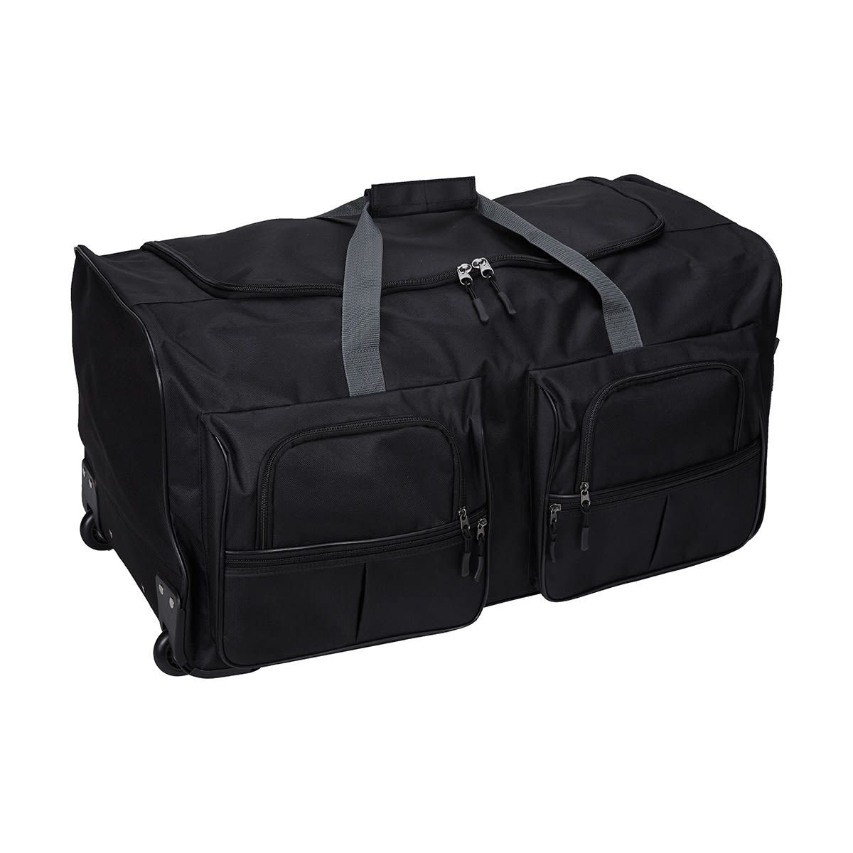 Duffle Bag with Wheels - Black