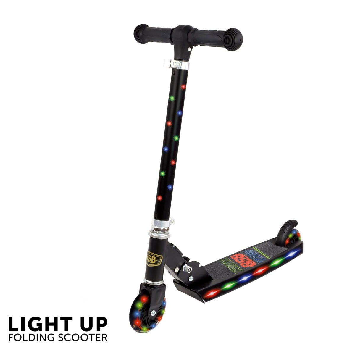 858 Light Up Folding Scooter