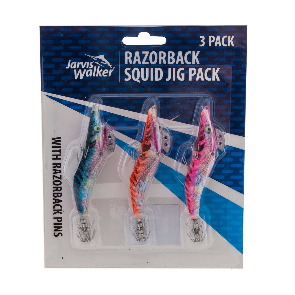 Jarvis Walker Tsunami Razorback Squid Jigs - Size 2.5, Set of 3