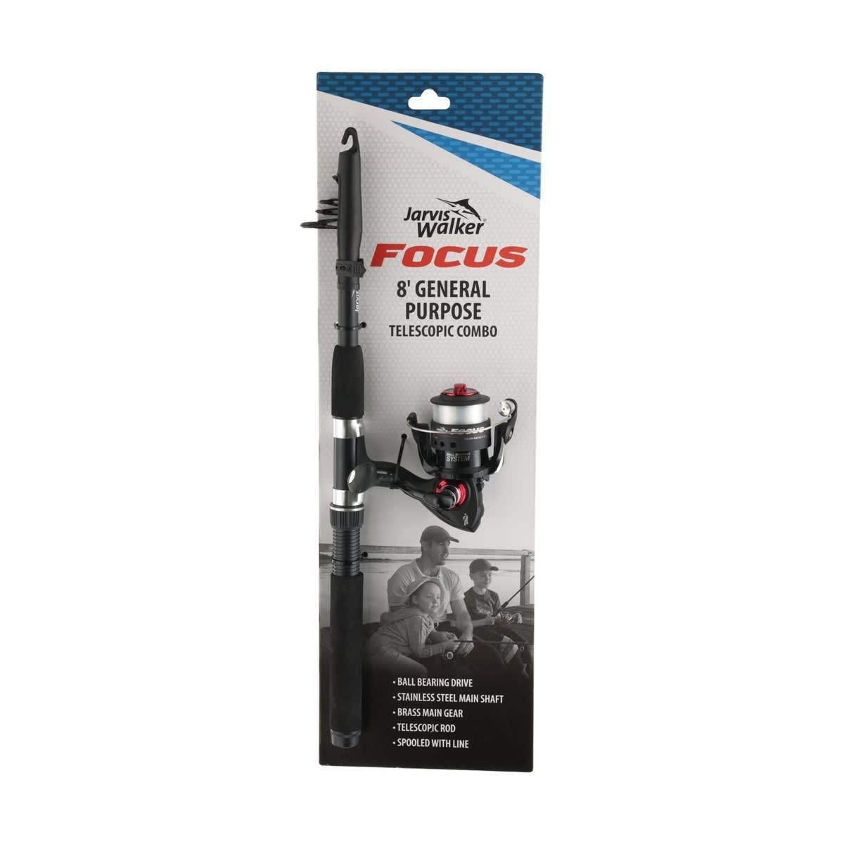 Jarvis Walker Focus General Purpose Telescopic Combo - 8ft., Black