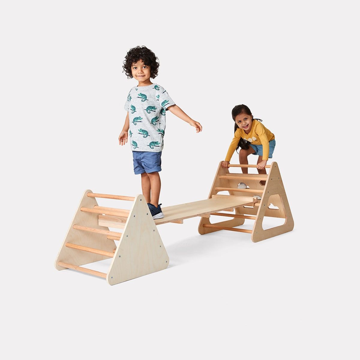 Wooden Triangles Climbing Set