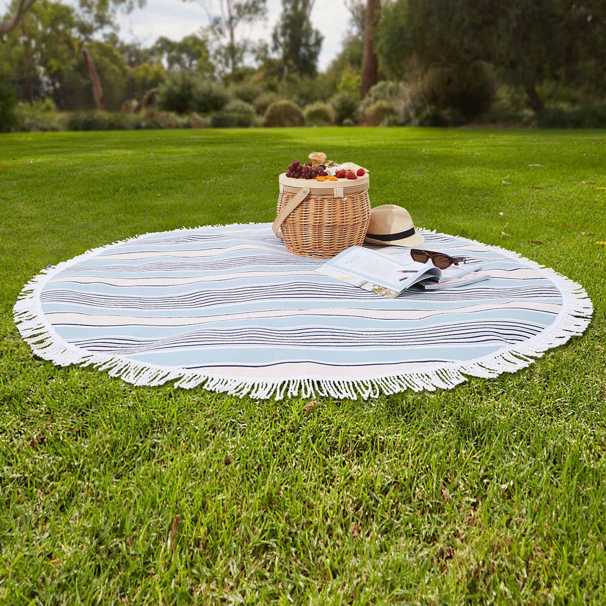 Fringed Round Picnic Mat