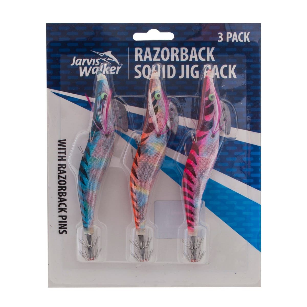 Jarvis Walker Tsunami Razorback Squid Jigs - Size 4, Set of 3