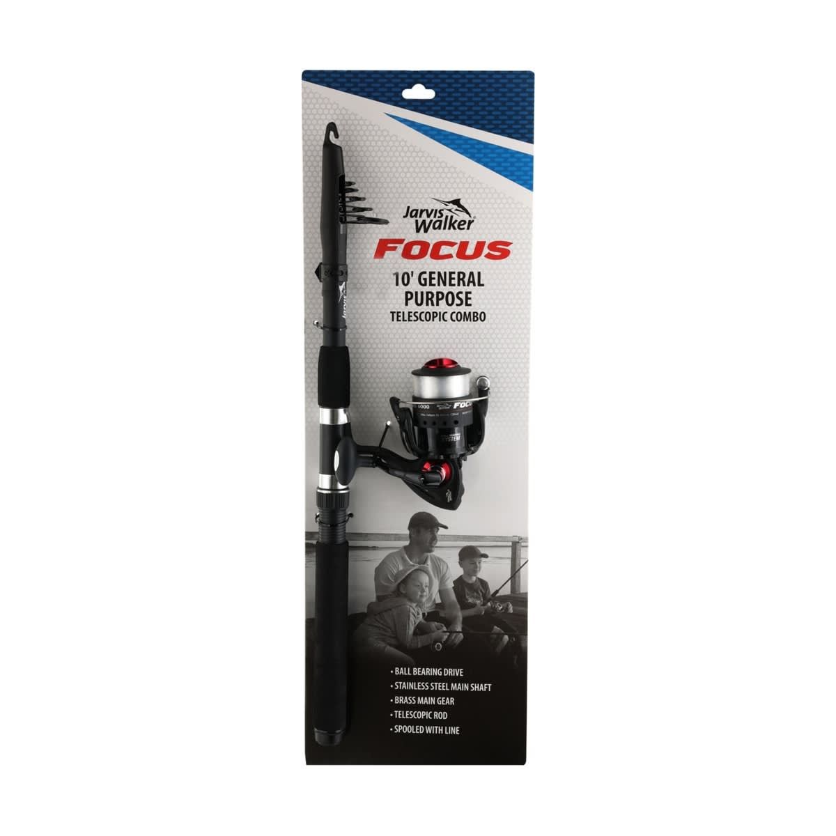 Jarvis Walker Focus General Purpose Telescopic Combo - 10ft., Black
