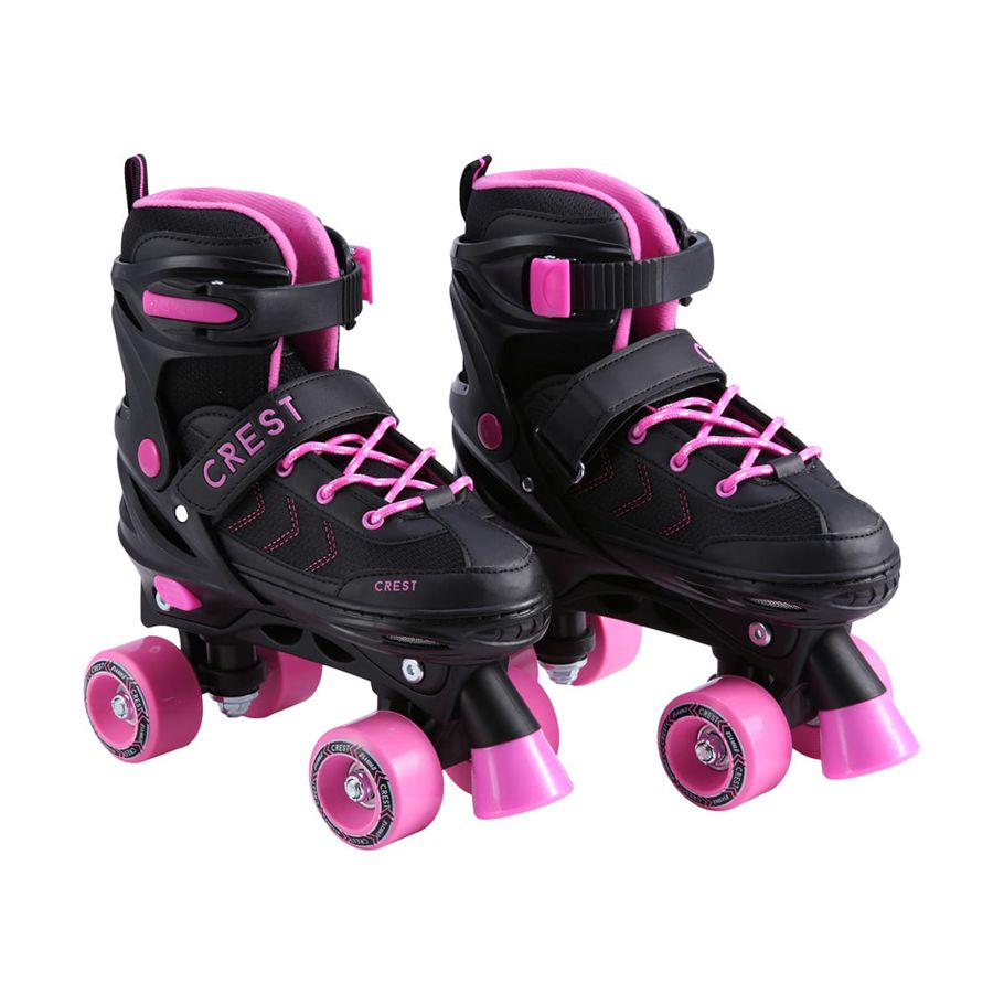 Roller Skates - Black & Pink, Size 3 to 5