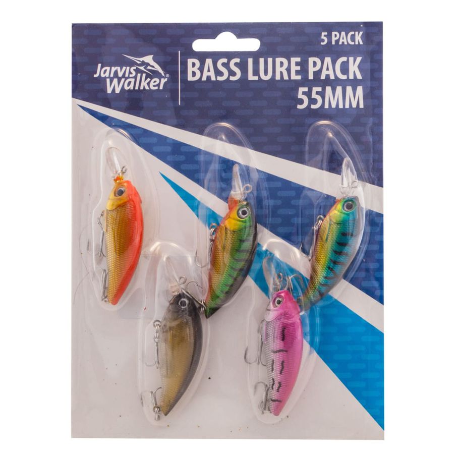 5 Pack Jarvis Walker 55mm Bass Lure