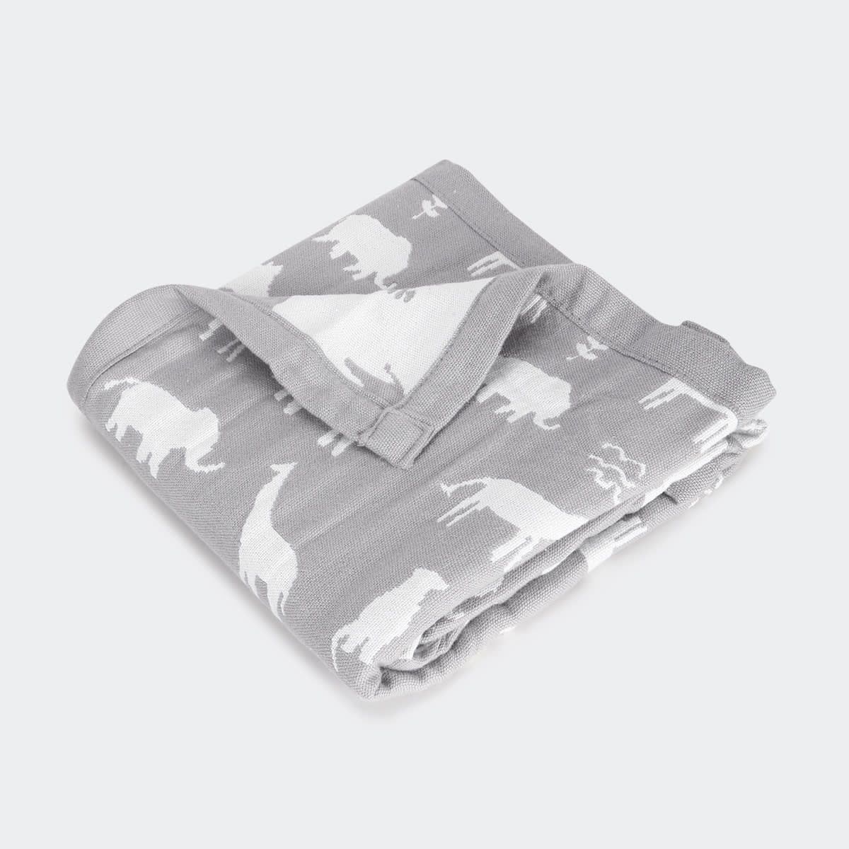 Jacquard Cotton Blanket - Safari