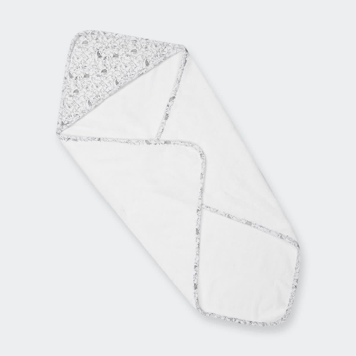 Hooded Cotton Towel - Woodland