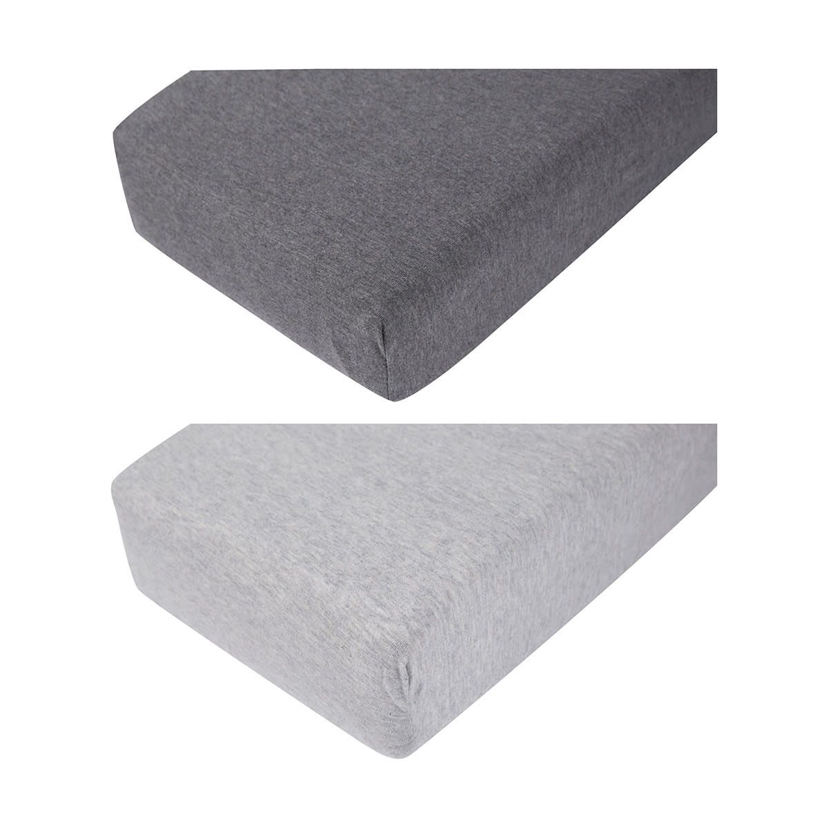 2 Pack Cotton Jersey Fitted Co-Sleeper Bassinet Sheets