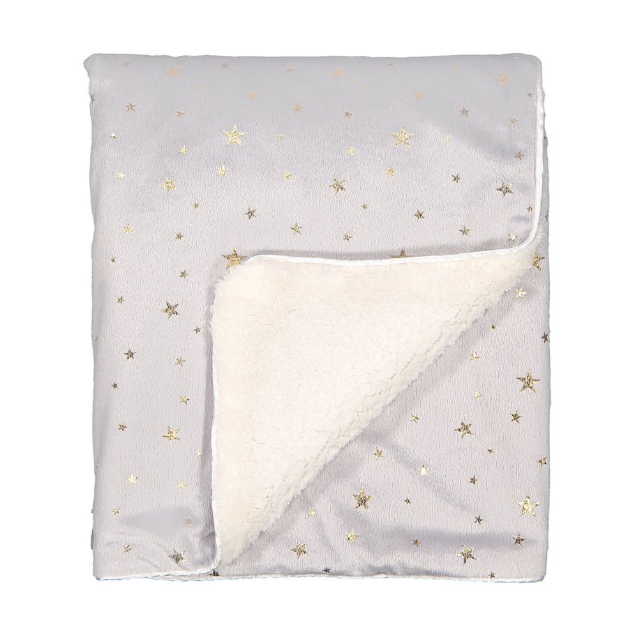Plush Blanket - Grey Stars