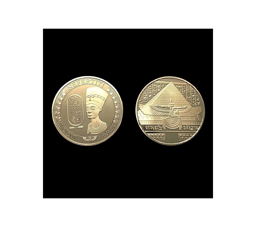Metal Egypt NEFERTITI King Commemorative Coin Best Gift gold