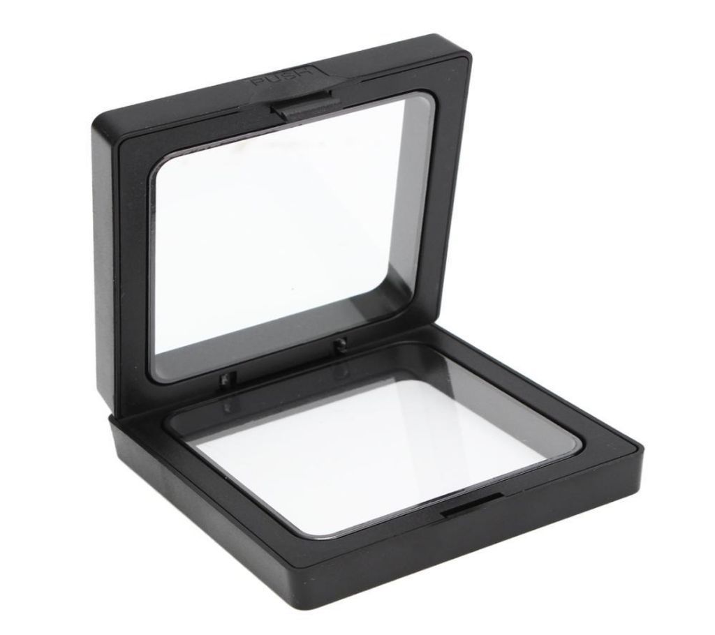 2 Size Square 3D Albums Floating Frame Holder Coin Box Jewelry Display Show Case