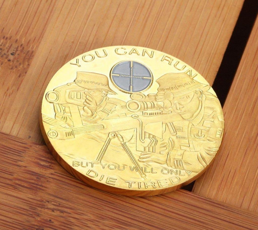 Meaningful Gold Plated Soldier Sniper Commemorative Coin Gift