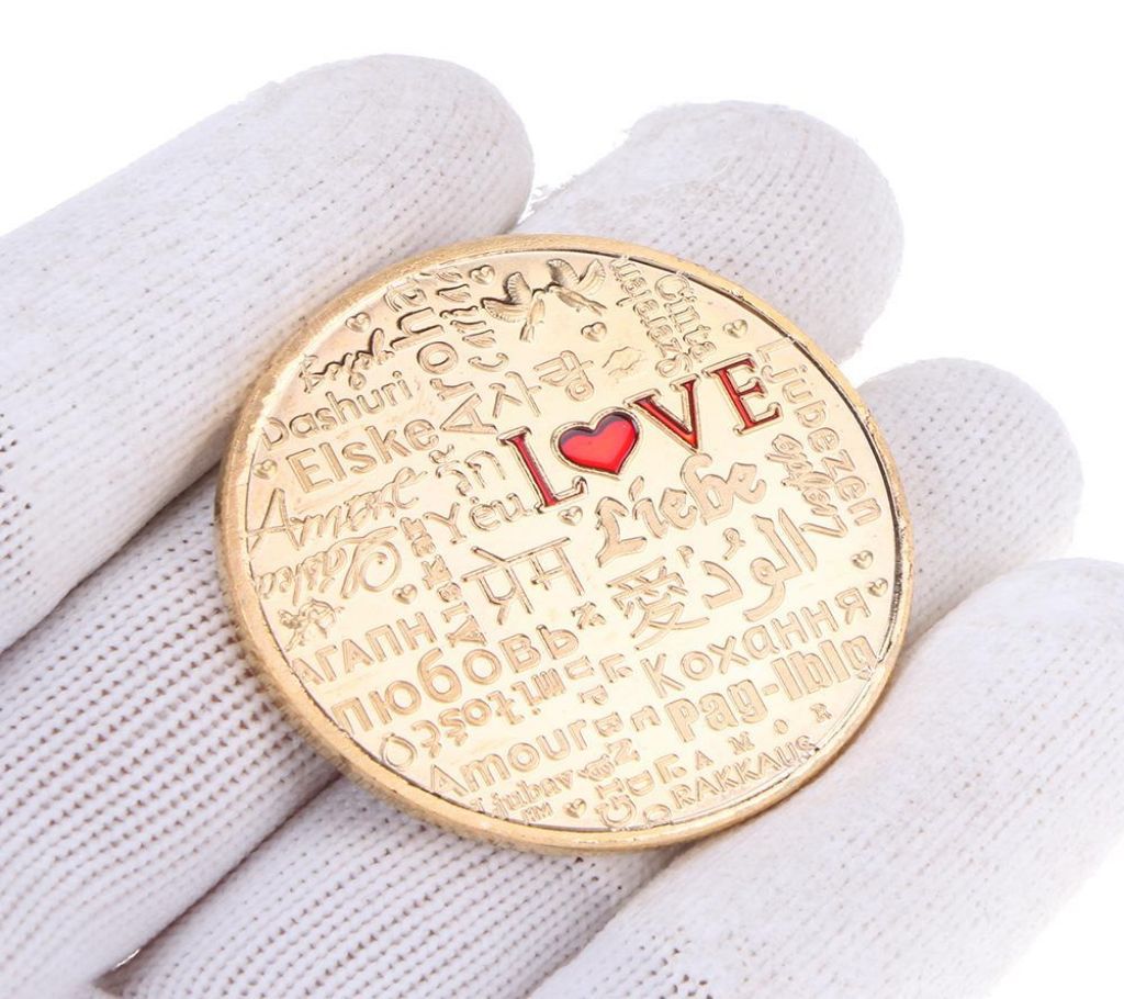 LOVE Poll Gold Plated Fancy Commemorative Coin