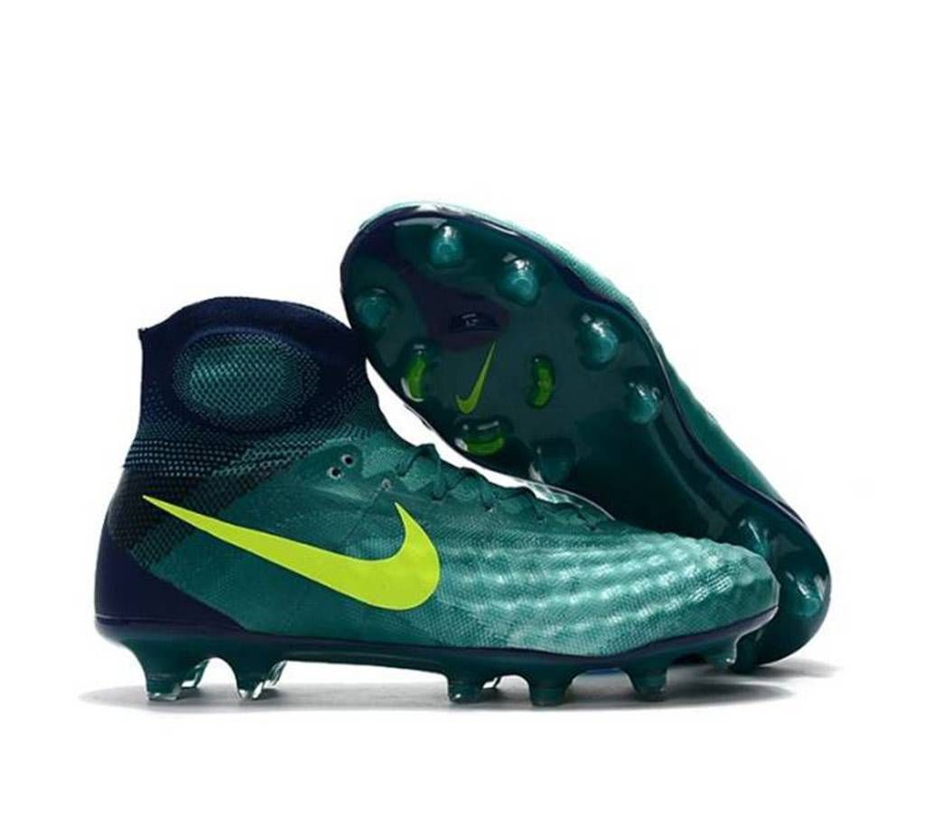 Dark Cyan Rubber Football Boot for Men
