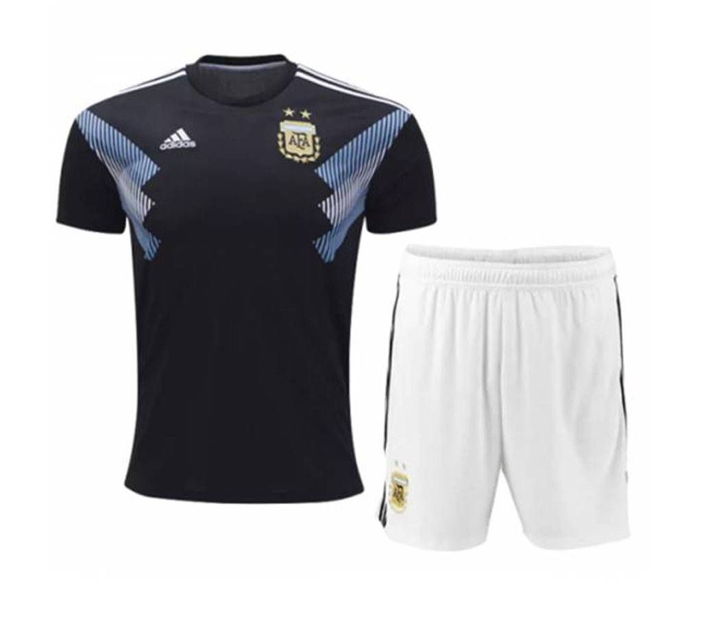 2018 Argentina Away World Cup Half-sleeve Jersey with Pant (140-150 GSM) - Replica