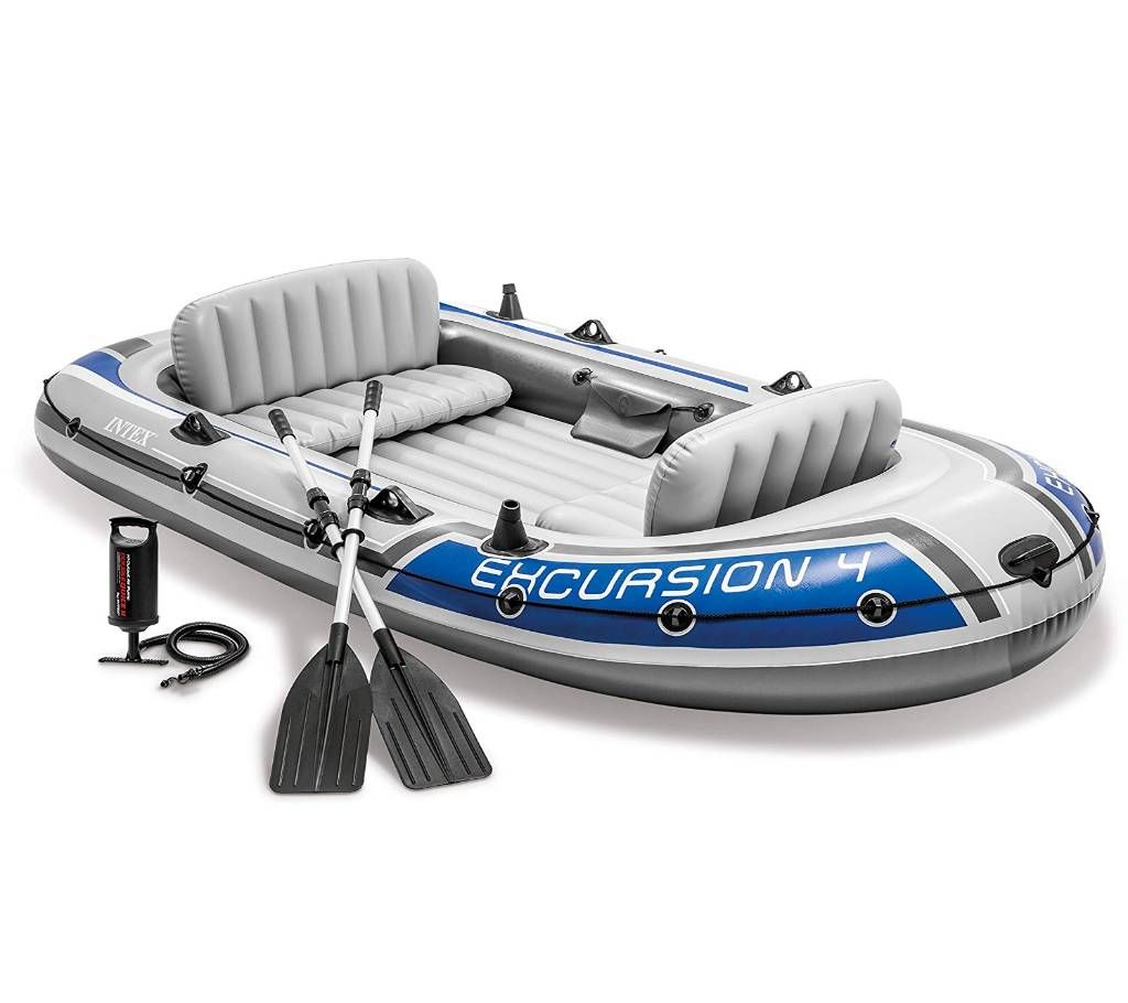 Intex Excursion 4 Inflatable Boat Set 4-Person