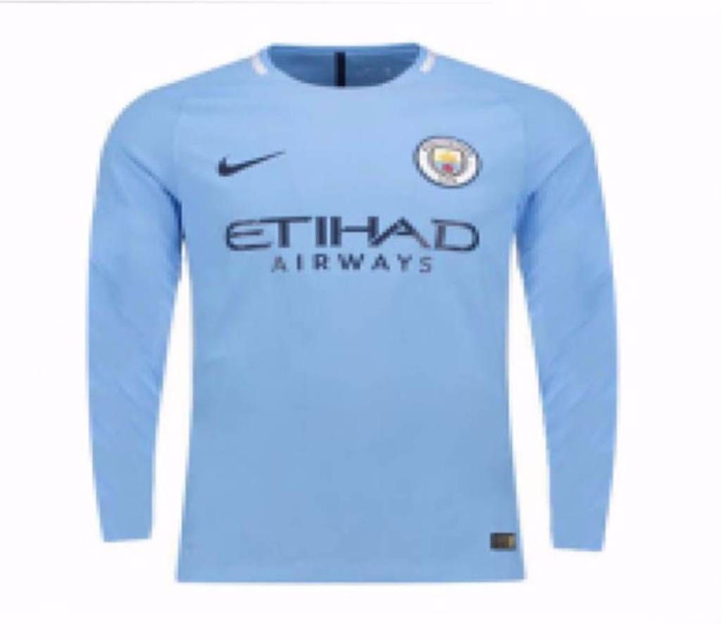 2017-18 Manchester City Home 
Full Sleeve Club Jersey