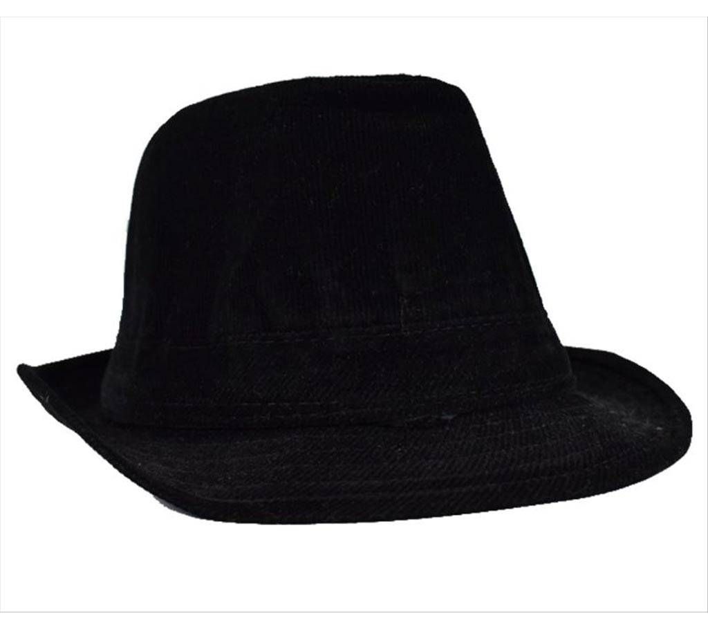Black Velvet China Hat For Men