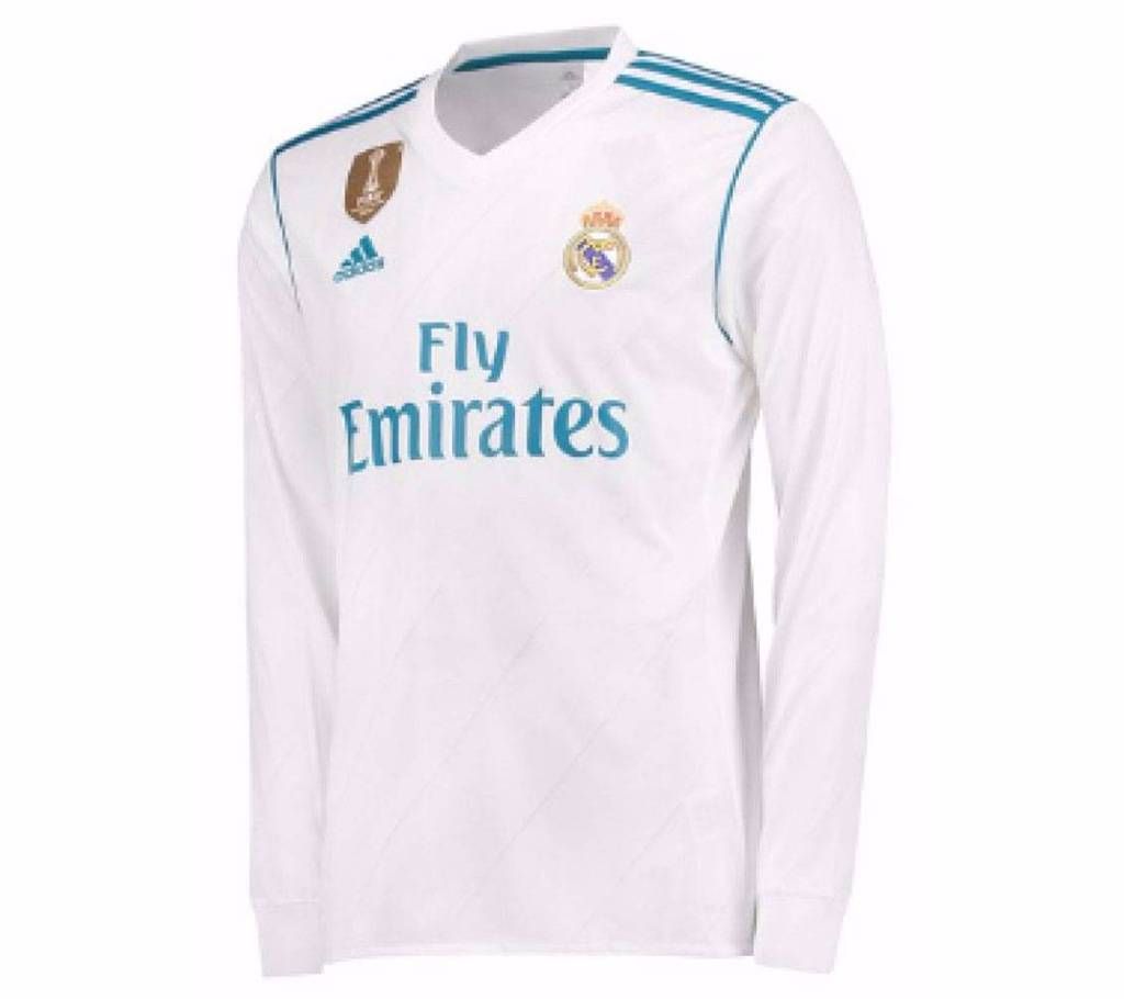 2017-18 Real Madrid Home Full Sleeve Club Jersey