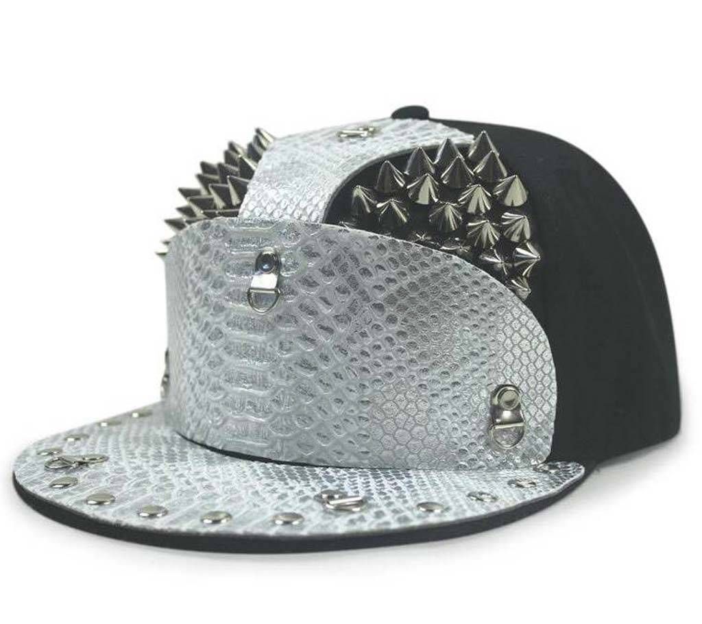 Black And Sliver Cotton DJ China Cap For Men
