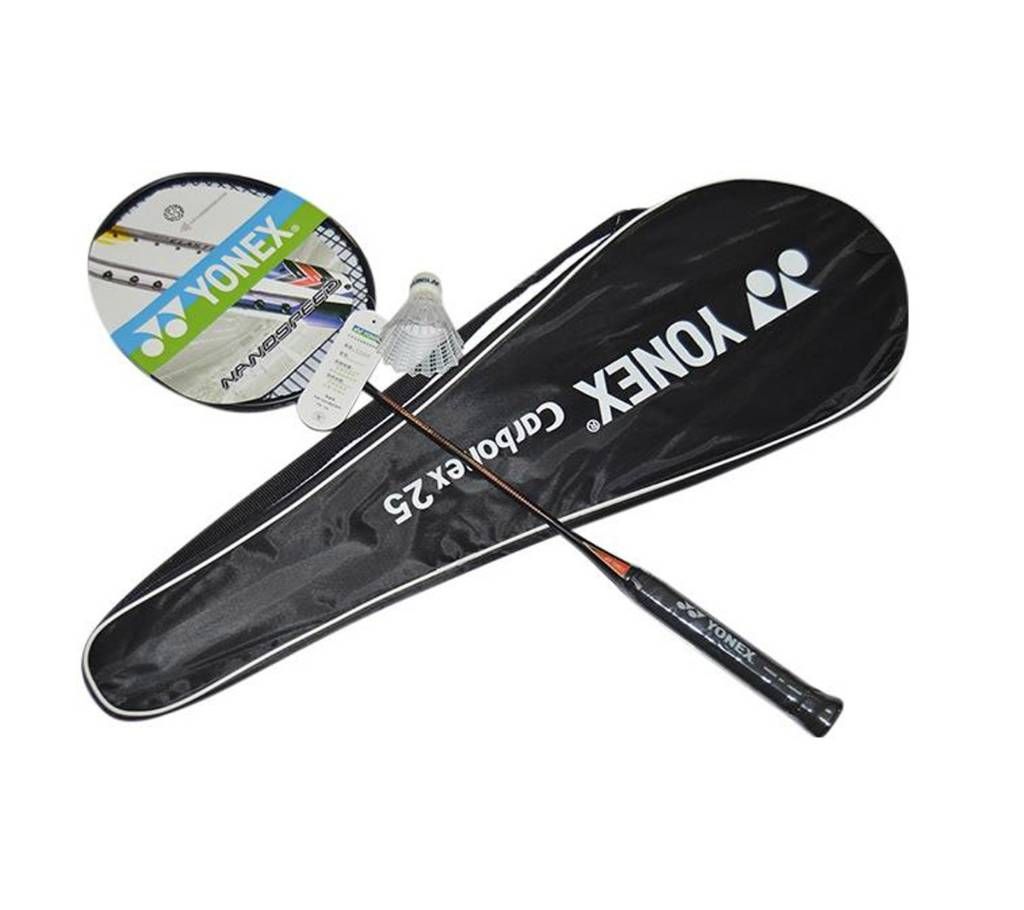 Carbonex-25 Badminton Racket - Black and Chocolate