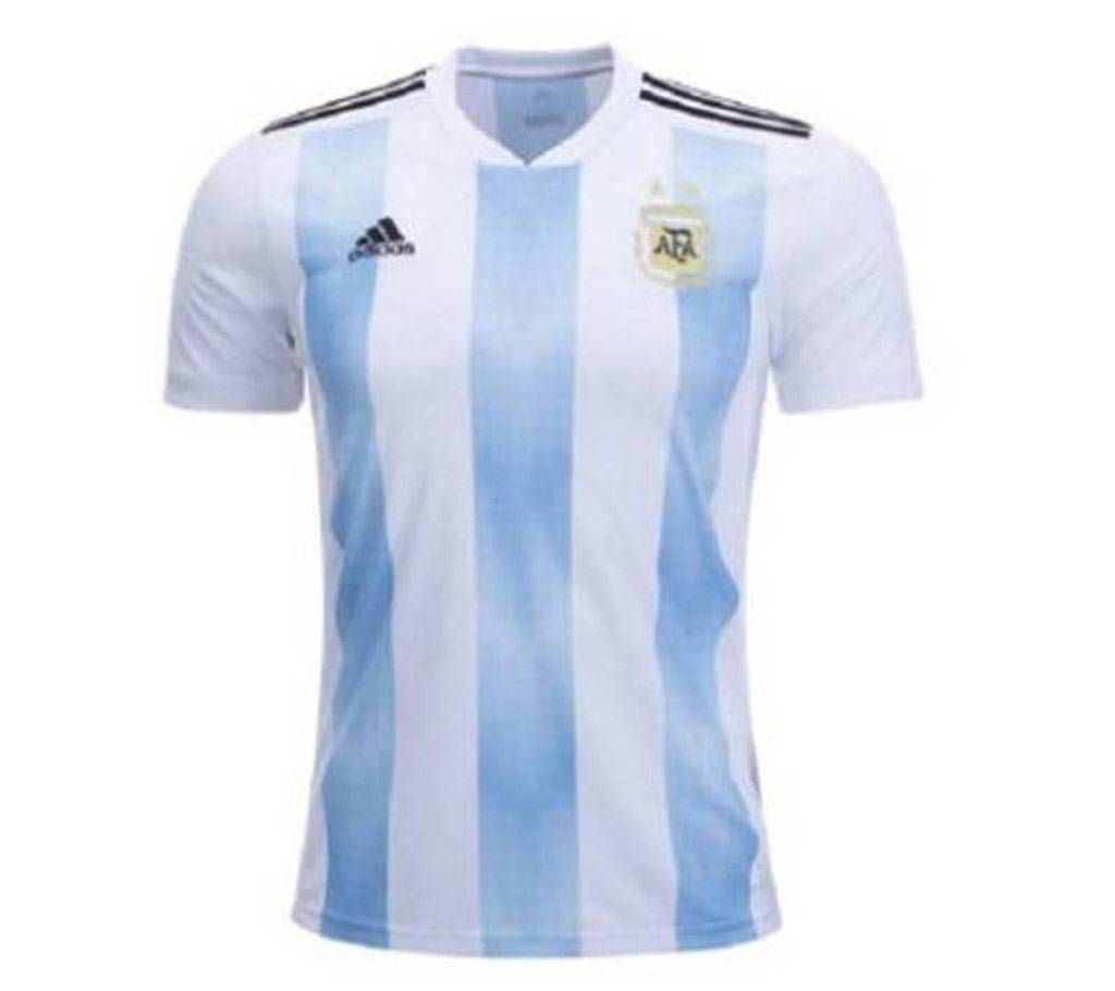 Argentina Mens Half Sleeve World Cup Jersey